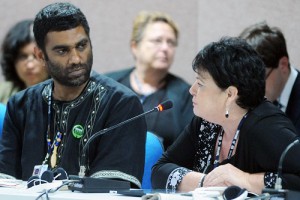 Kumi Naidoo (Greenpeace) and Sharan Burrow (ITUC)